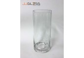 AMORN. LD 12/26 - Tall Clear Glass Cylinder Vase, Height 26 cm.